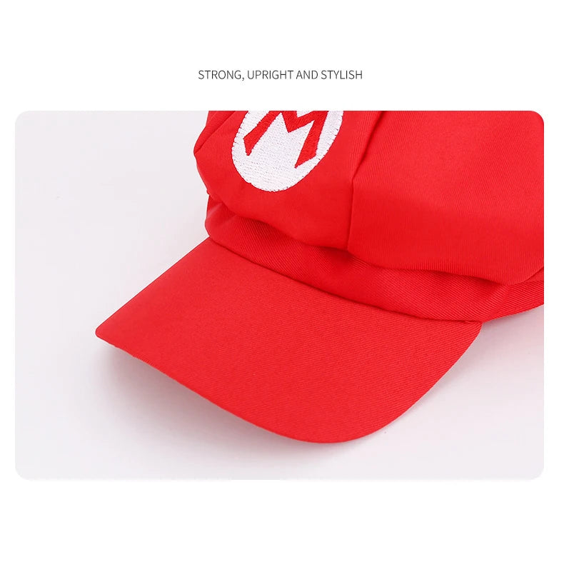 Anime Super Hat Cap Luigi Bros Letter Printed Cosplay Cartoon Baseball Costume for Adult Hats Waluigi Wario Odyssey Cappy 3D Hat