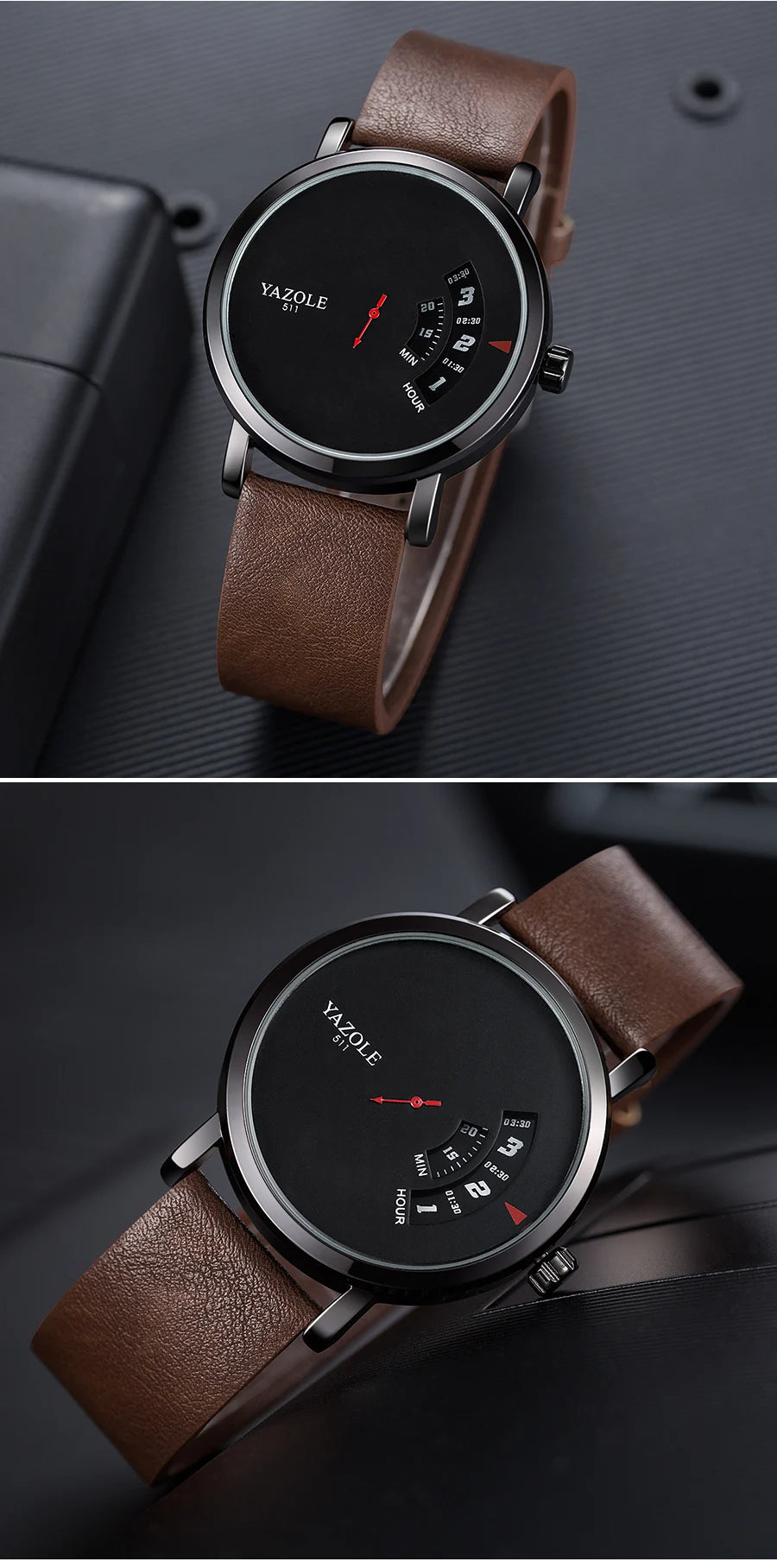 UTHAI CQ57 Men’s Quartz Wrist Watch Clock Leather Strap Sport Business Casual Waterproof Top Brand Simple For Male New 2020