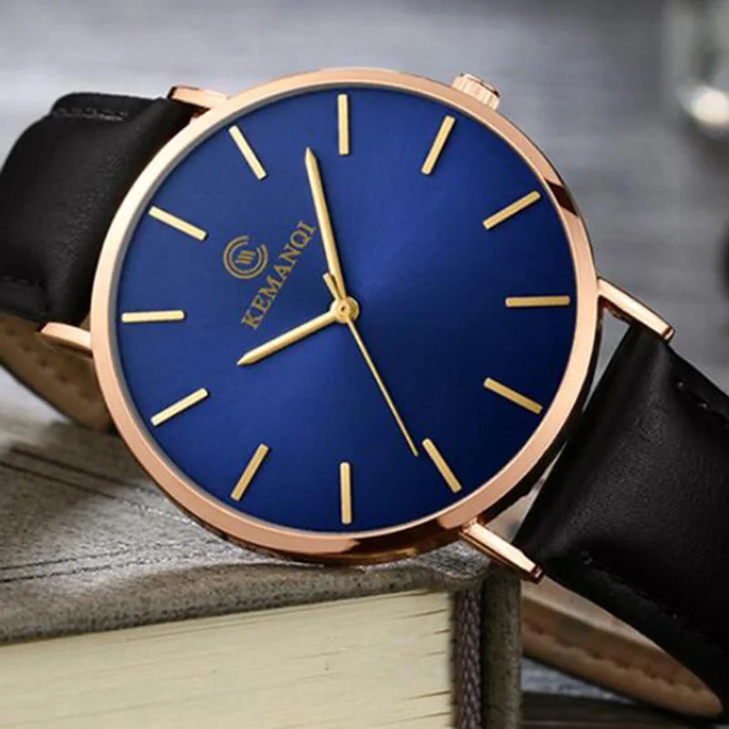 Mens Watches Top Luxury Brand Ultra thin Wrist Watch Men Watch Blue Glass Men's Watch Clock relogio masculino erkek kol saati