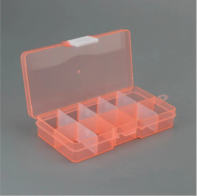 10 Slots ( Adjustable) Plastic Jewelry Box Storage Case Craft Jewelry Organizer Beads Diy Jewelry Making joyero organizador Z28