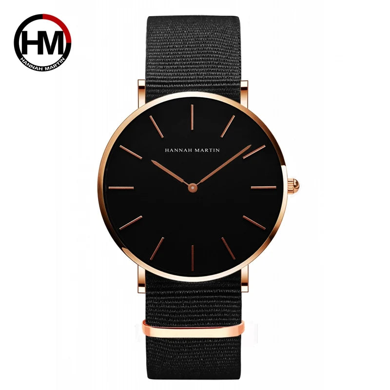 Dropshipping High Quality Rose Gold Dial Watch Men Leather Waterproof Wristwatch Women Dress Fashion Japan Quartz Movement Saat