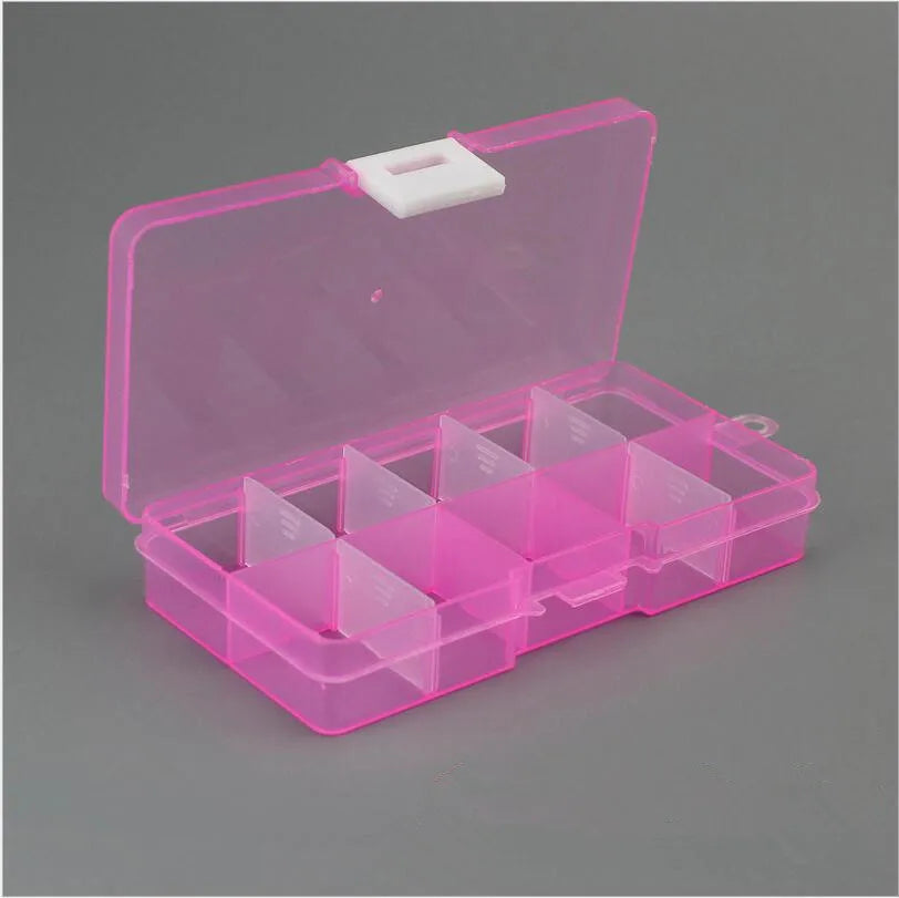 10 Slots ( Adjustable) Plastic Jewelry Box Storage Case Craft Jewelry Organizer Beads Diy Jewelry Making joyero organizador Z28