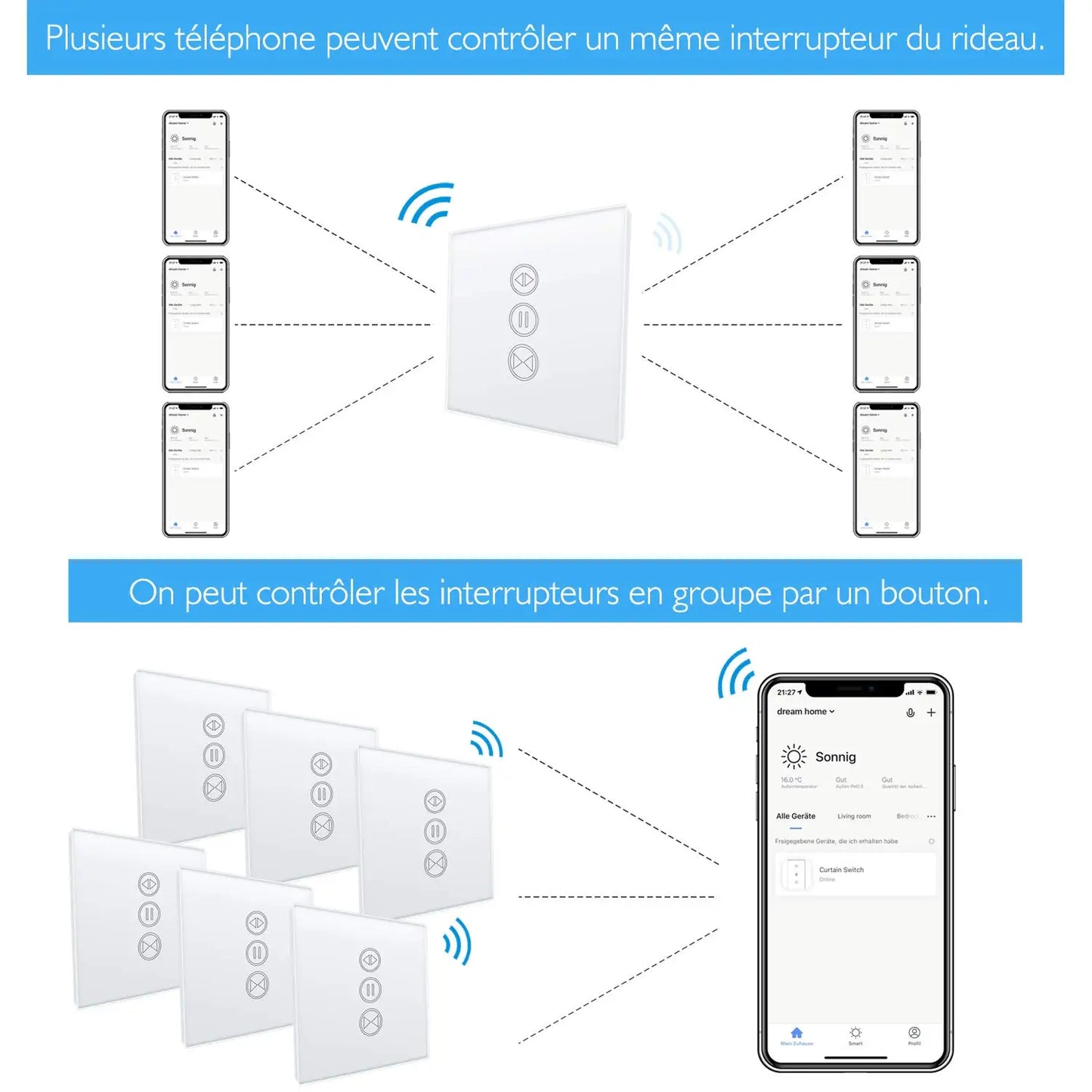 "Smart WiFi Curtains & Blinds Switch | Tuya Roller Shutter Motor with Google Home & Alexa Voice Control"