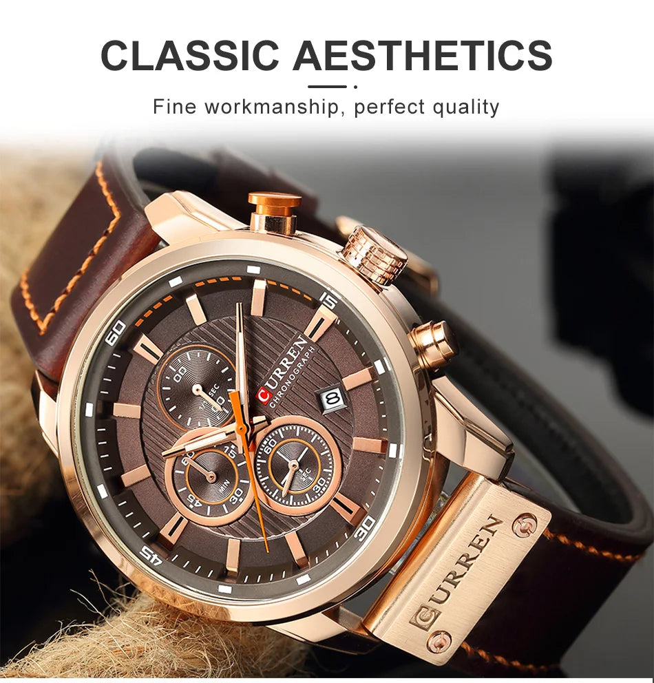 Top Brand Luxury Chronograph Quartz Watch Men Sports Watches Military Army Male Wrist Watch Clock CURREN relogio masculino