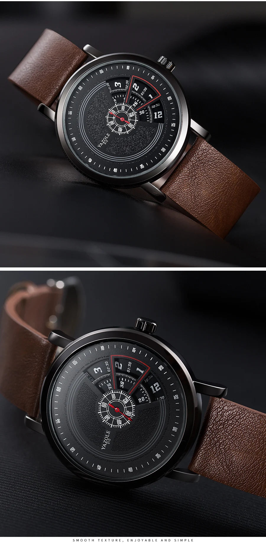 UTHAI CQ57 Men’s Quartz Wrist Watch Clock Leather Strap Sport Business Casual Waterproof Top Brand Simple For Male New 2020