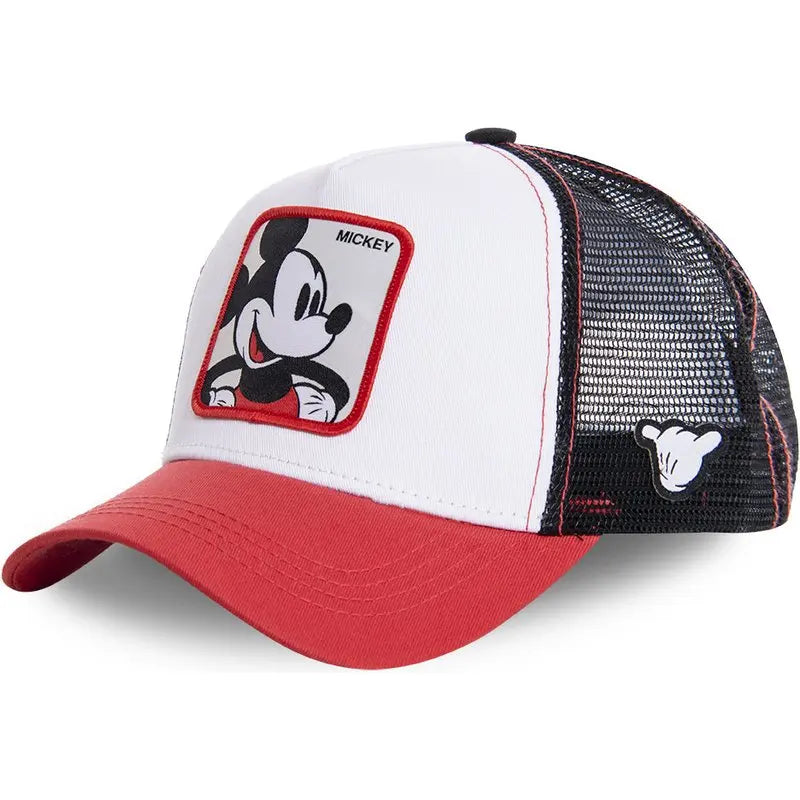 New Brand Mickey Anime Blue Khaki Snapback Cap Cotton Baseball Cap Men Women Hip Hop Dad Hat Trucker Mesh Hat Dropshipping