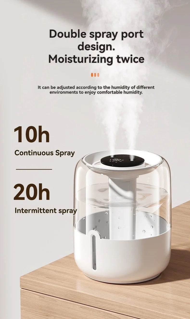 XImi6.8L large capacity humidifier USB Double spray Home dormitory office bedroom desktop with small night light