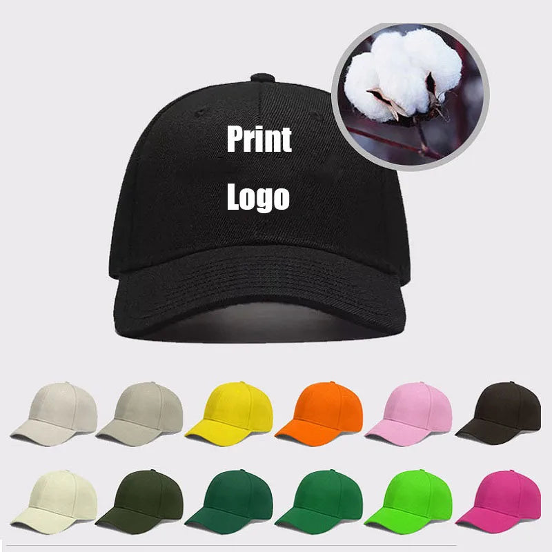 Custom Embroidered Baseball Caps For Men Woman Hat Custom Logo Men's cap Snapback Embroidery Print Text