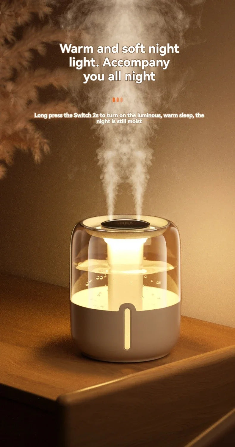 XImi6.8L large capacity humidifier USB Double spray Home dormitory office bedroom desktop with small night light