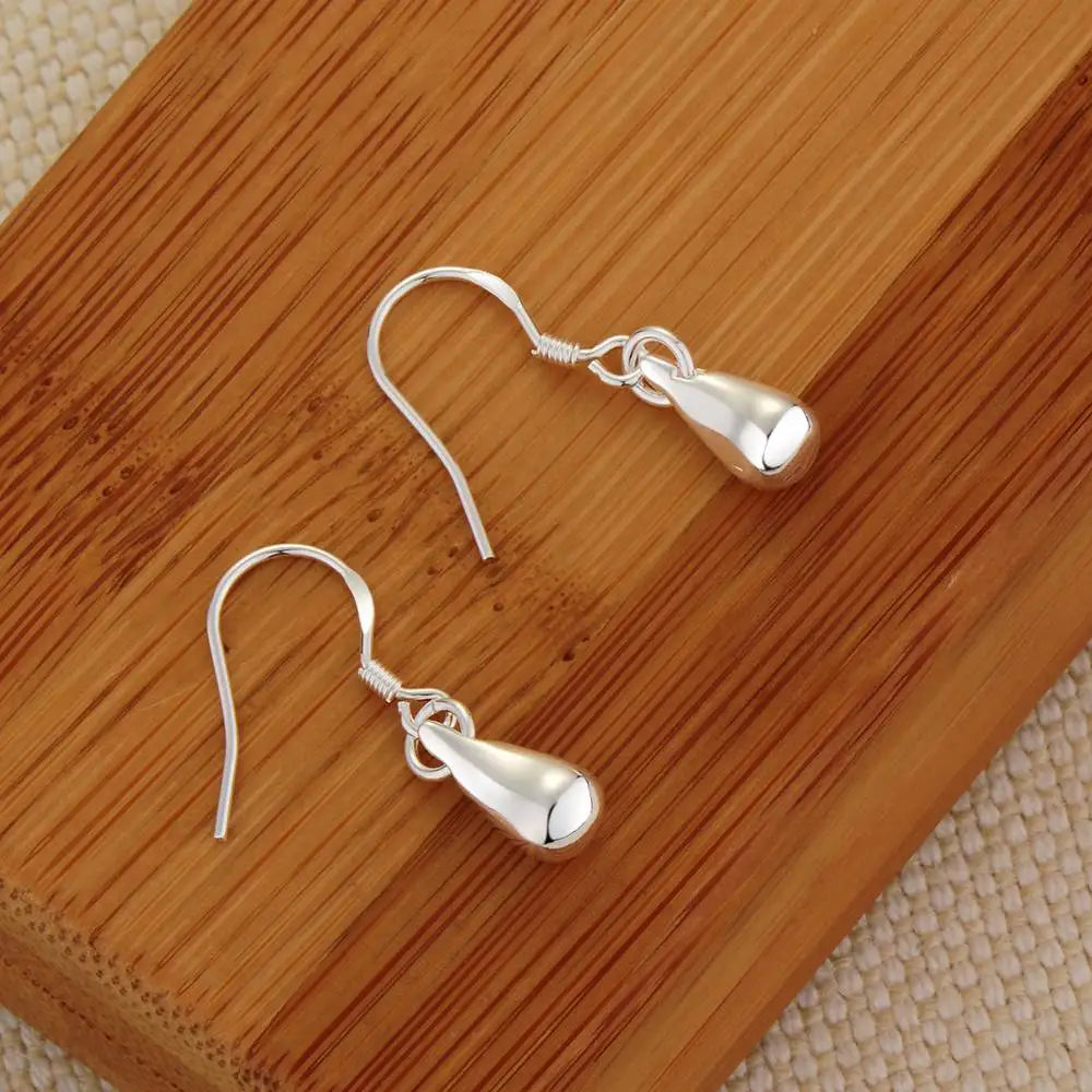 Original 925 Sterling Silver Earrings Hearts For Women Exquisite Student Girlfriend Jewelry Accessories Wedding Fashion Gift