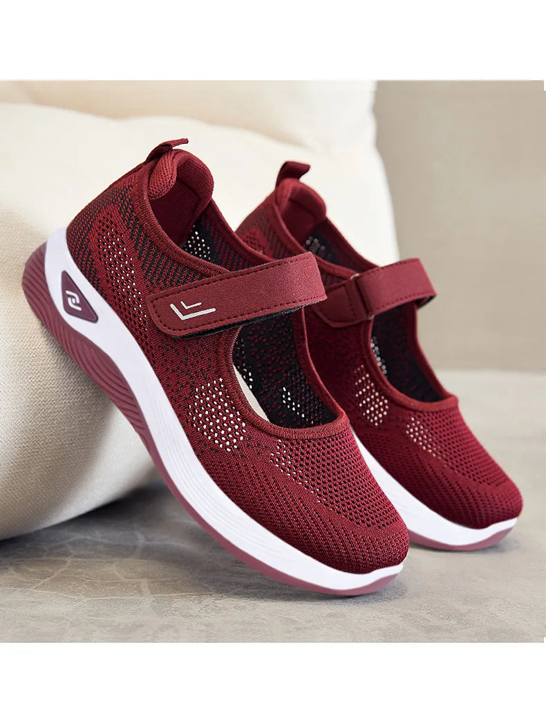 Running Sneakers Women Fashion Mesh Breathable Casual Wedge Platform Hiking Shoes Female Tenis Feminino Zapatillas Mujer2023