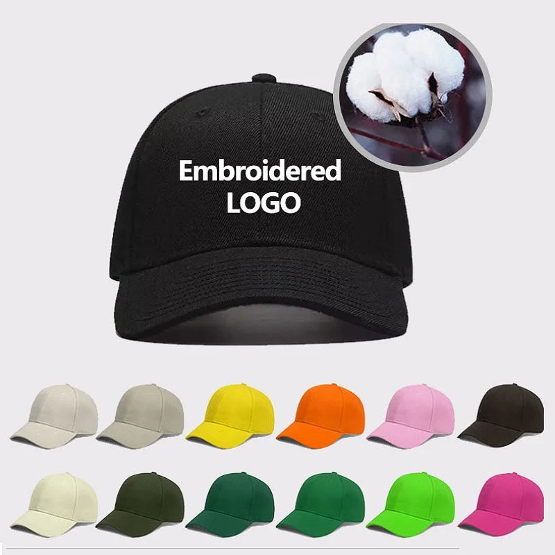 Custom Embroidered Baseball Caps For Men Woman Hat Custom Logo Men's cap Snapback Embroidery Print Text