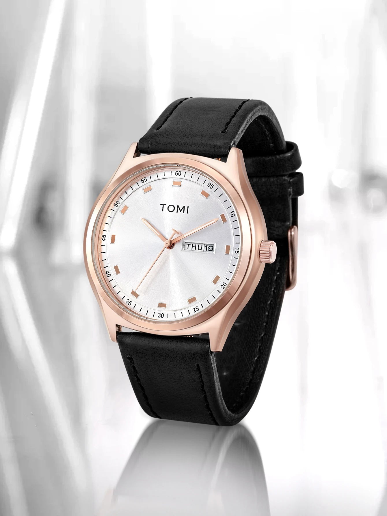 TOMI Minimalist Men's Watch Business Casual Men's And Women's Quartz Watch Fashionable And Versatile Calendar Quartz Watch