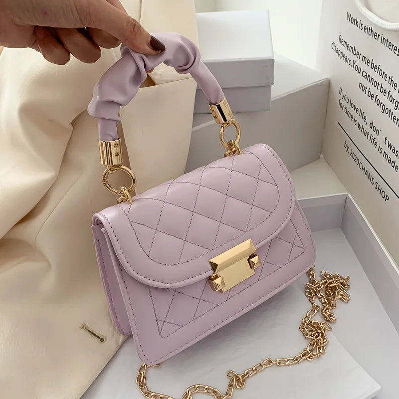 Women's Bag Popular Ins Women's Bag 2023 Classic Korean Fashion Hand Bag Small Square Chain Crossbody Bag