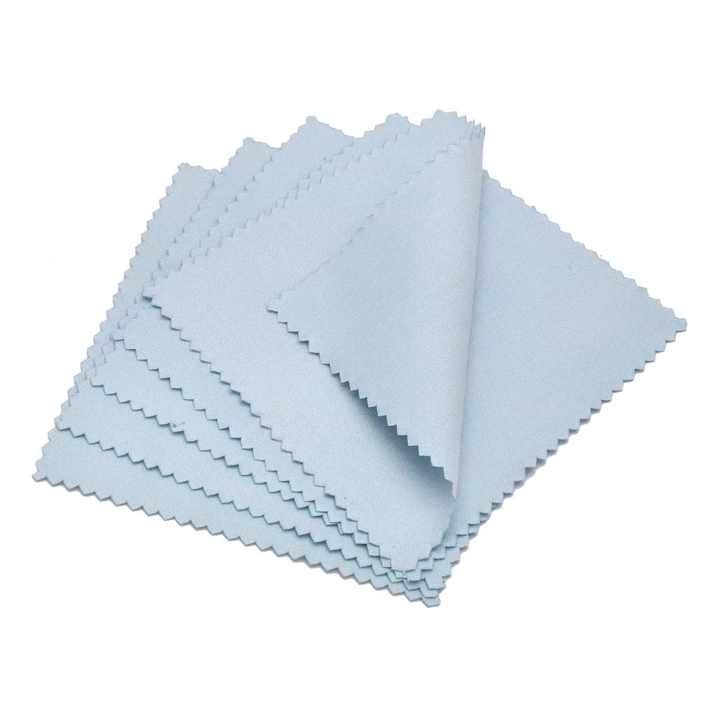 60mm 80mm 100mm Jewelry Polishing Cloth Double-Sided Cleaning Cloth for Gold Silver Jewelry Tools 10-30Pcs