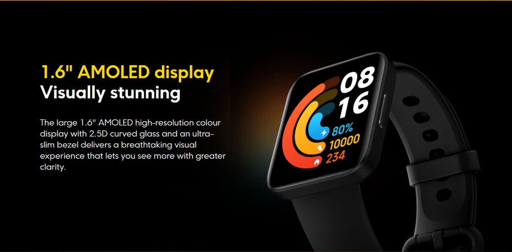 Global Version POCO Watch 1.6'' AMOLED Display 14 Days Battery GPS Always-on Watch Face Blood Oxygen Smartwatch