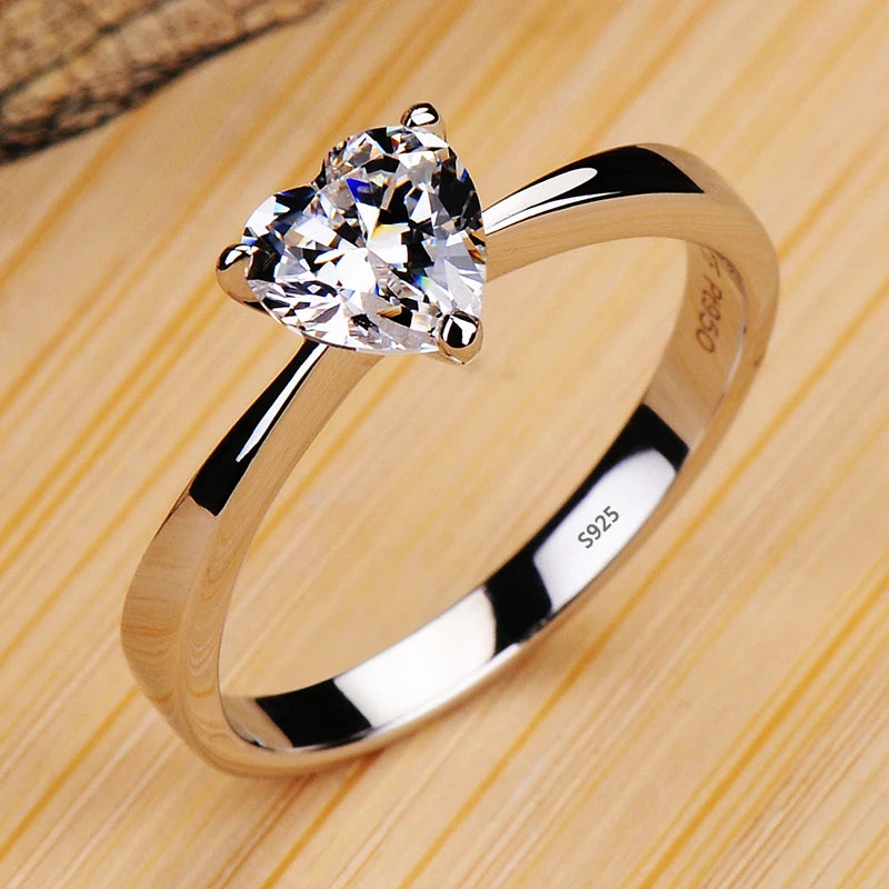 Non-fading 18K Golden Glossy Ring, Classic Couple Engagement Wedding Ring Unisex Silver 925 Jewelry Fashion Accessories