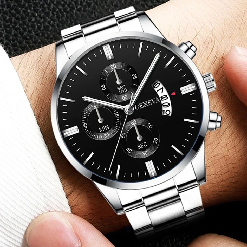 New Business Casual Watch Часы Мужские Luxury Fashion Watches Men Stainless Steel Quartz Wrist Watch for Man Relojes Para Hombre