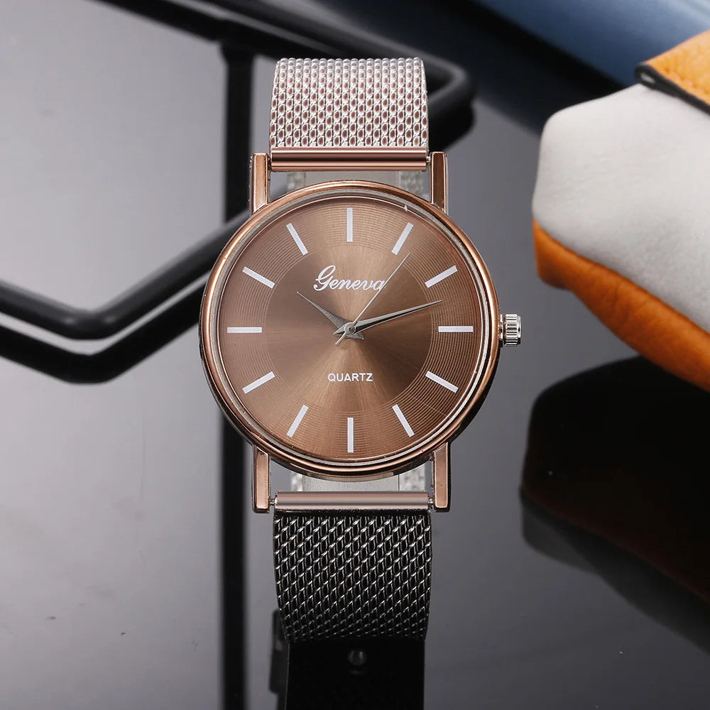 Watch for Men Women Luxury Stainless Steel Watches Simple Ladies Digital Quartz Wrist Watches Reloj Mujer Relogio Feminino