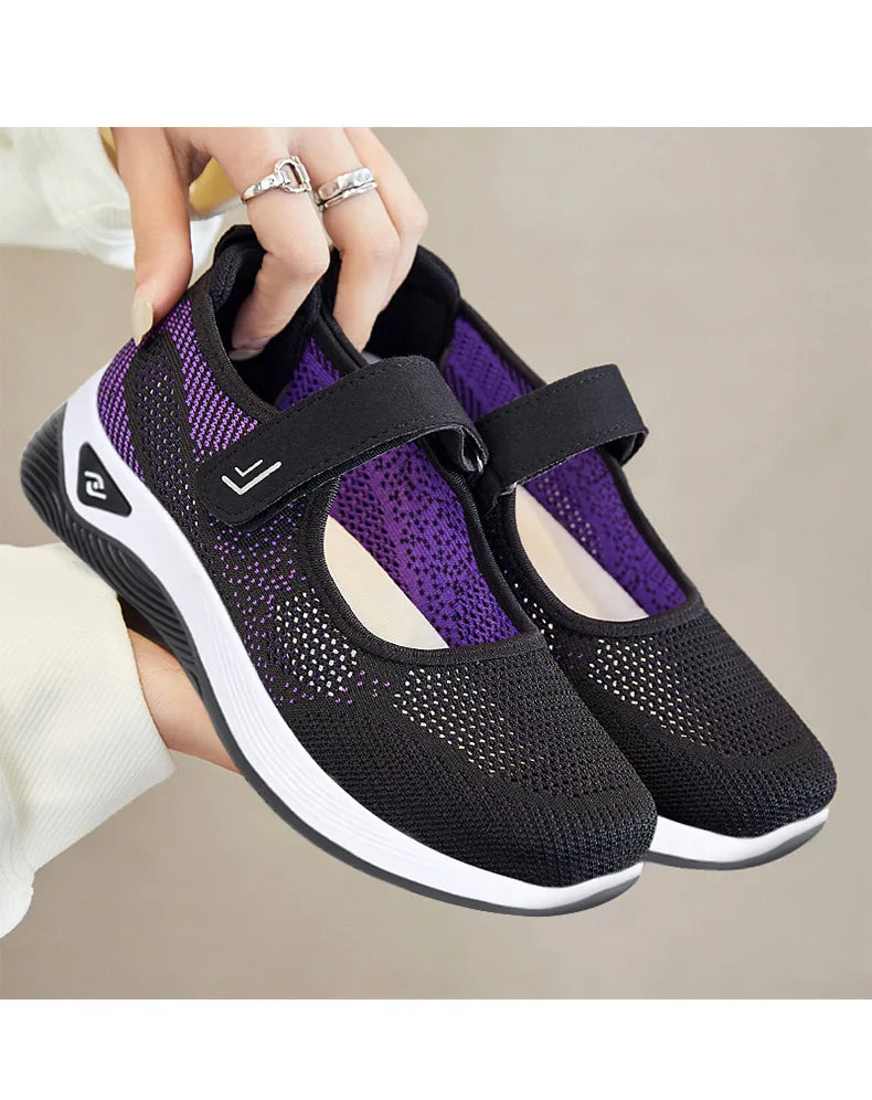 Running Sneakers Women Fashion Mesh Breathable Casual Wedge Platform Hiking Shoes Female Tenis Feminino Zapatillas Mujer2023