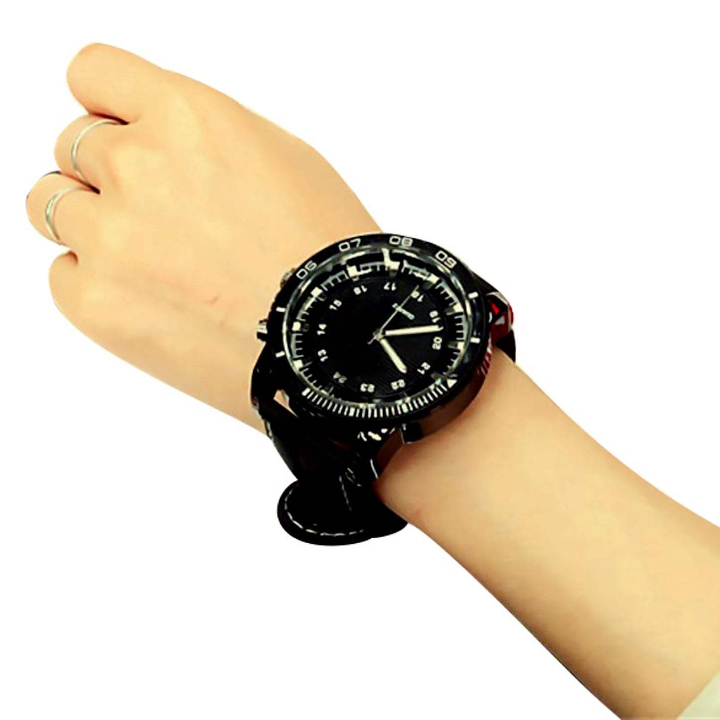 2018 Sport Large Dial Men Women Watch Faux Leather Band Quartz Wrist Watch Couple Gift