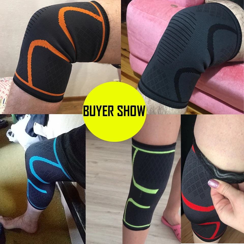 1PC Fitness Running Cycling Knee Support Braces Elastic Nylon Sport Compression Knee Pad Sleeve for Basketball Volleyball