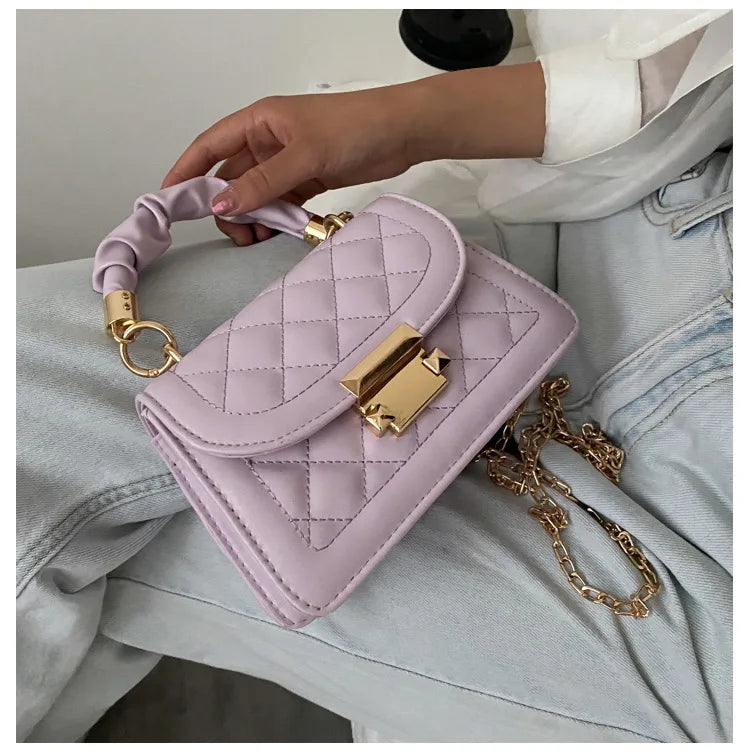 Women's Bag Popular Ins Women's Bag 2023 Classic Korean Fashion Hand Bag Small Square Chain Crossbody Bag