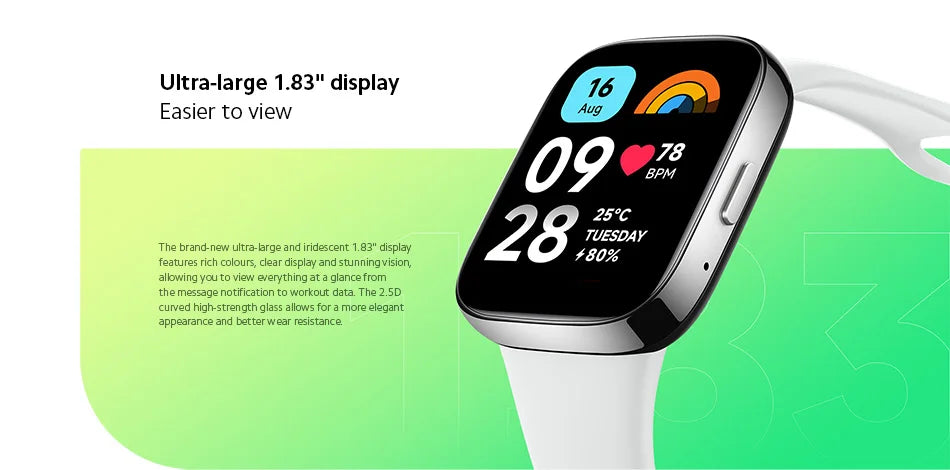 [World Premiere] Xiaomi Redmi Watch 3 Active 1.83'' LCD Display Blood Oxygen Heart Rate Bluetooth Voice Call 100+ Sport Modes