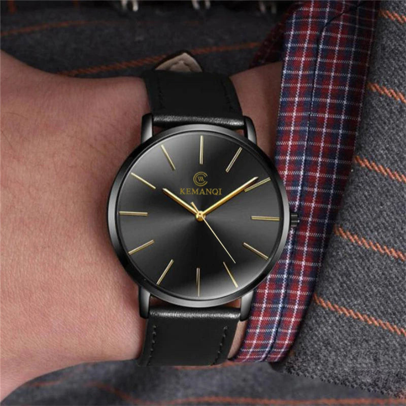 Mens Watches Top Luxury Brand Ultra thin Wrist Watch Men Watch Blue Glass Men's Watch Clock relogio masculino erkek kol saati