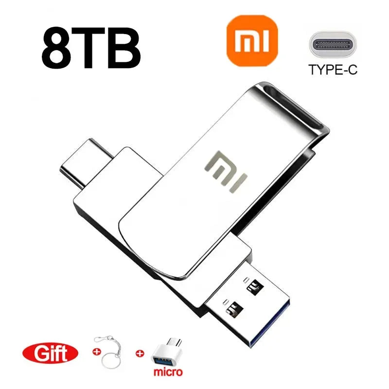 Xiaomi 16TB USB 3.0 Pen Drive 8TB 4TB High Speed Transfer Metal SSD Pendrive Cle Portable U Disk Flash Drive Memoria USB Stick