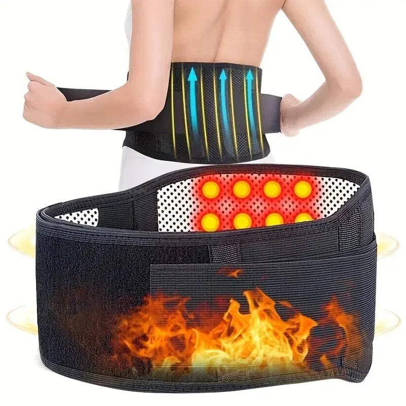 1pc Adjustable Self-heating Magnetic Therapy Back And Waist Support Belt, Waist Massage Belt Sports Support Belt, Body Care Belt