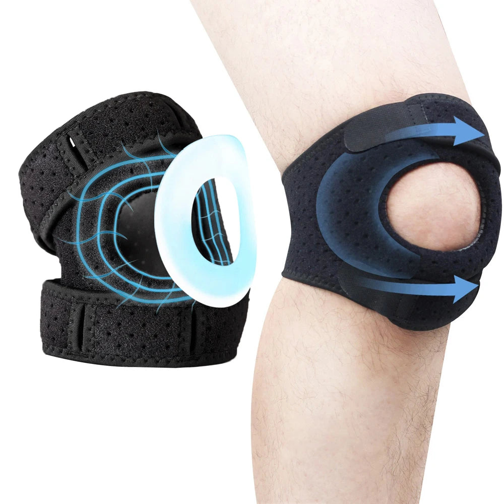 1 PCS Patella Knee Brace for Knee Pain, Knee Compression Sleeve for Arthritis Pain and Support, Workout Knee Guard and Knee Pads