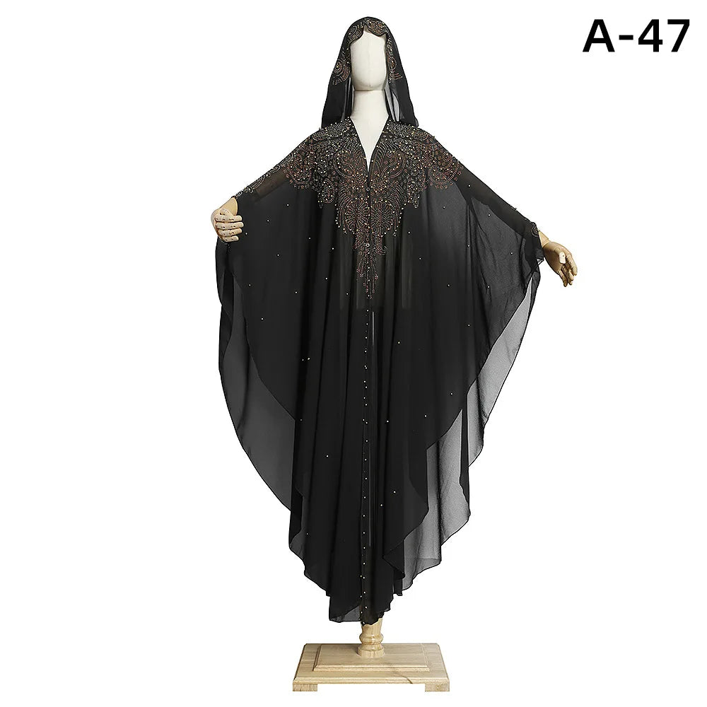 Africa Evening Dresses for Women Kimono Robe Femme Caftan Africa Clothing Ramadan Abaya Dubai Kaftan Muslim Hijab Dress Cardigan