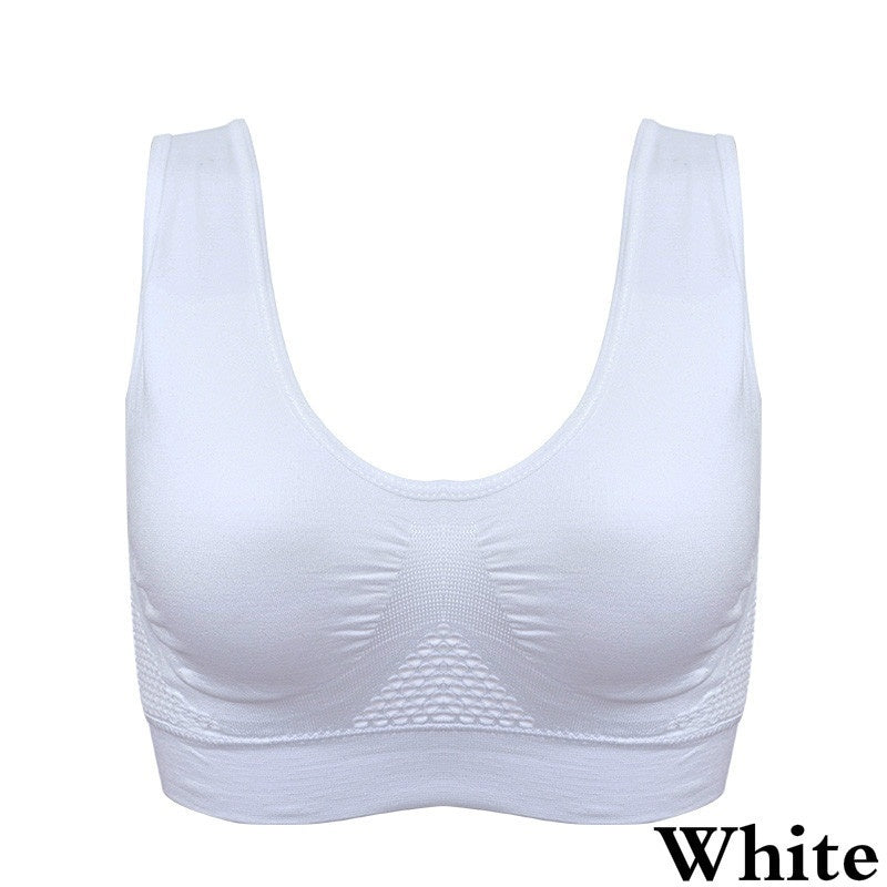 Women's Breathable Sports Vest Bra Sweat-absorbent Shockproof Pad Sports Top Track and Field Gym Running Fitness Sports Top