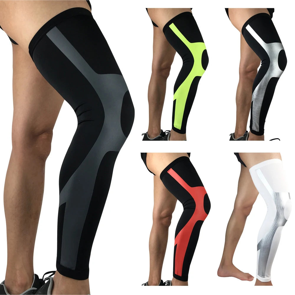 1 PC Outdoor Sport Whole Leg Compression Sleeve - Full Leg Knee Brace for Men Women, UV Leg Support Sleeves, Cycling Leg Warmers