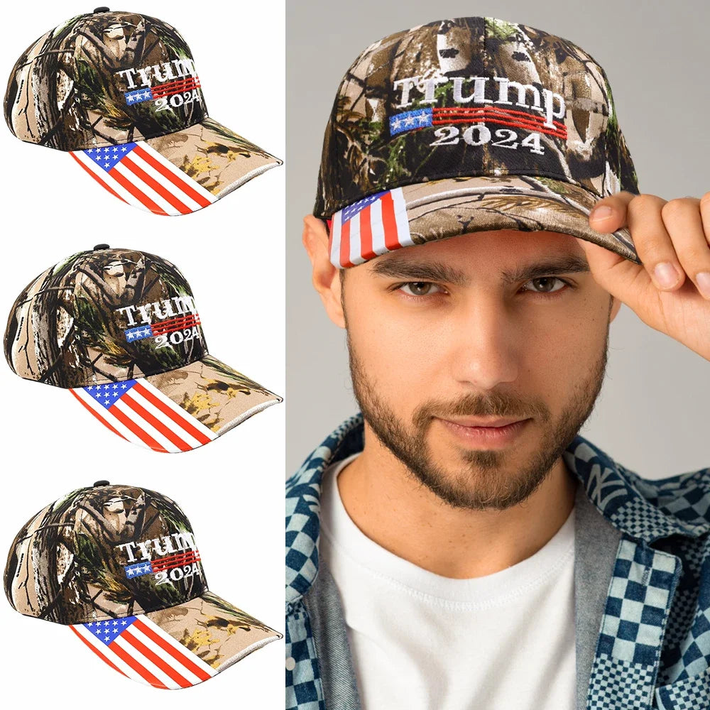 Hot Trump 2024 American Presidential Hat Make America Great Again Hat Donald Trump Republican Hat Cap MAGA Embroidered Mesh Cap