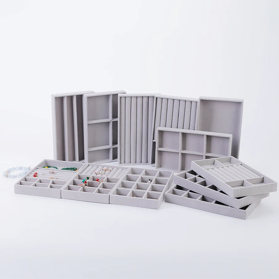 1pc, Flocking Jewelry Box Jewelry Tray, Suitable For: All Kinds of Jewelry Storage.