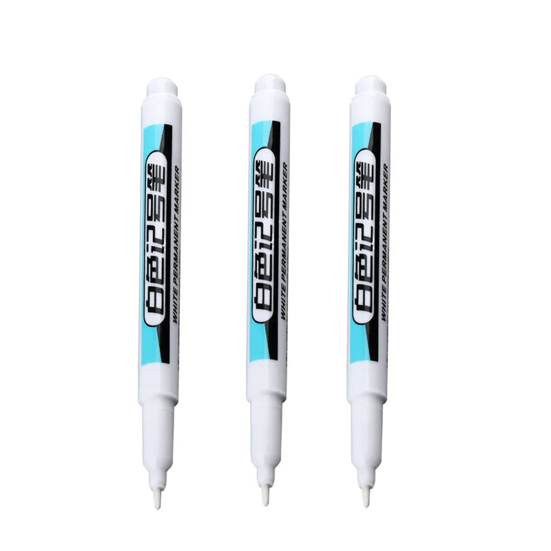 1/4Pcs White Permanent Paint Pen set for Wood Rock Plastic Leather Glass Stone Metal Canvas Ceramic Deep Hole Marker 0.7mm