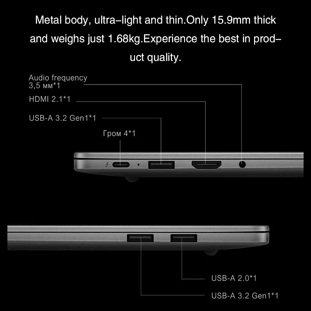 XIAOMI Redmi Book 16 2024 Laptop Intel i5 13500H RAM 16GB SSD 512GB 16"Inch 2.5K 120Hz Windows 11 Notebook Ultrabook Computer PC