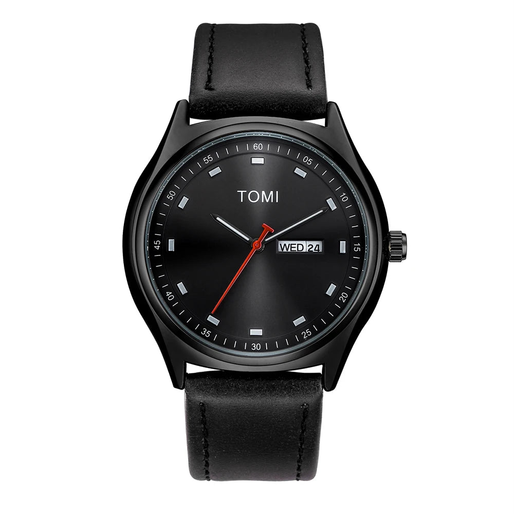 TOMI Minimalist Men's Watch Business Casual Men's And Women's Quartz Watch Fashionable And Versatile Calendar Quartz Watch