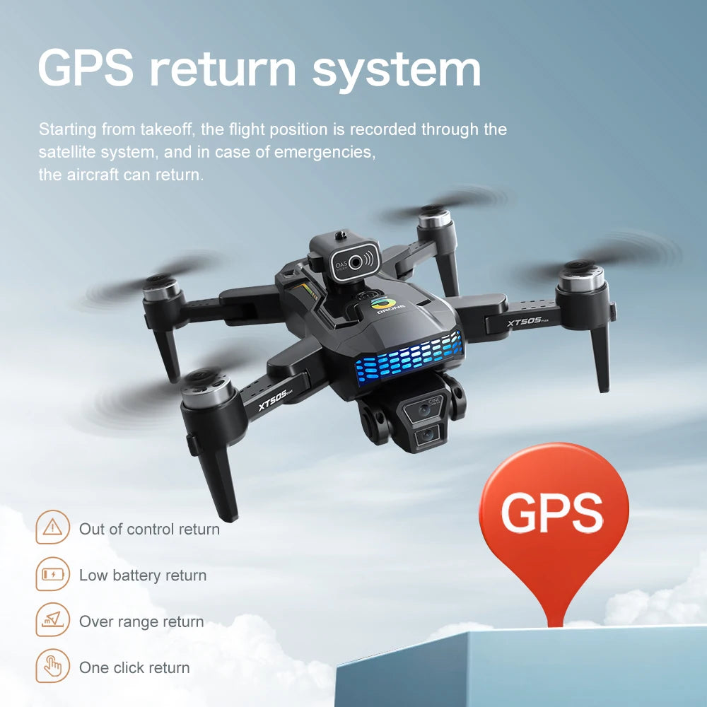 XT505 GPS Dron 4K Camera Drone Brushless Motor Quadcopter Racing Drones 1.2Km 20Mins Follow Optical Flow Positioning Helicopter