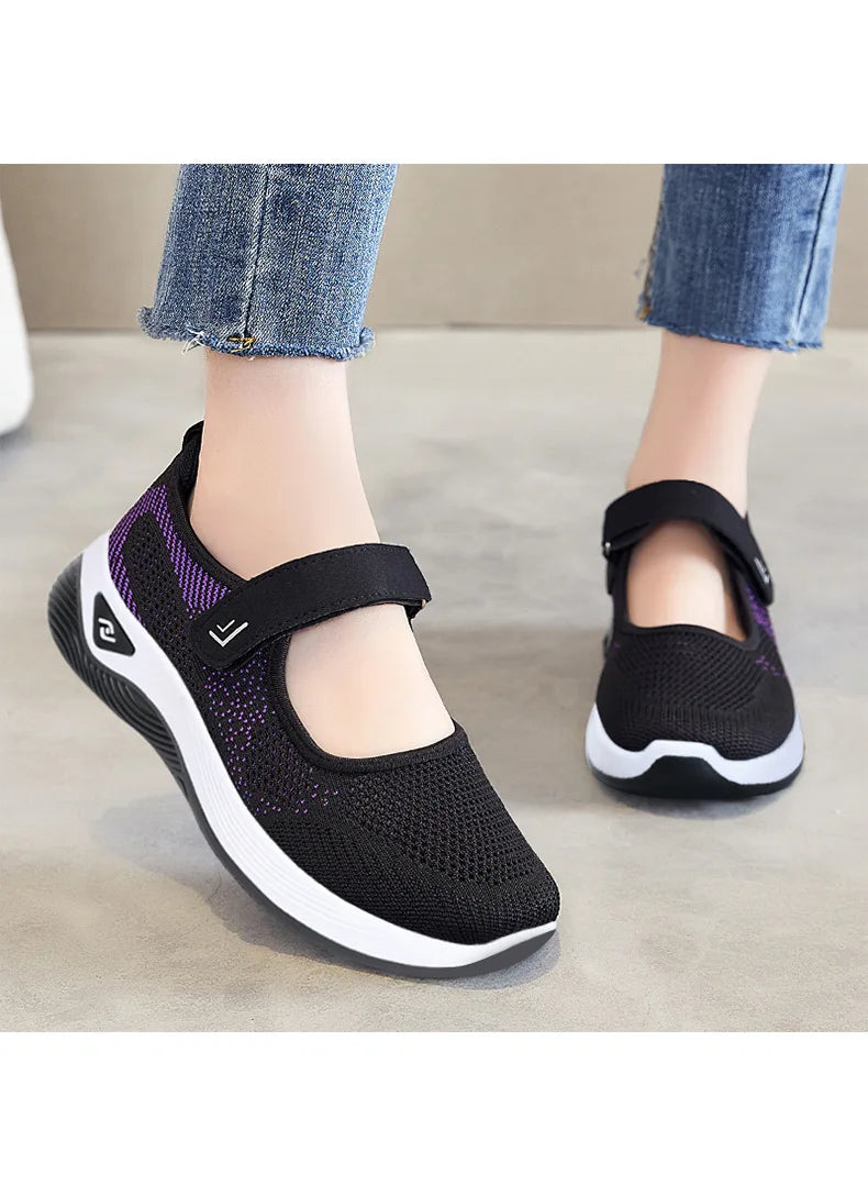 Running Sneakers Women Fashion Mesh Breathable Casual Wedge Platform Hiking Shoes Female Tenis Feminino Zapatillas Mujer2023