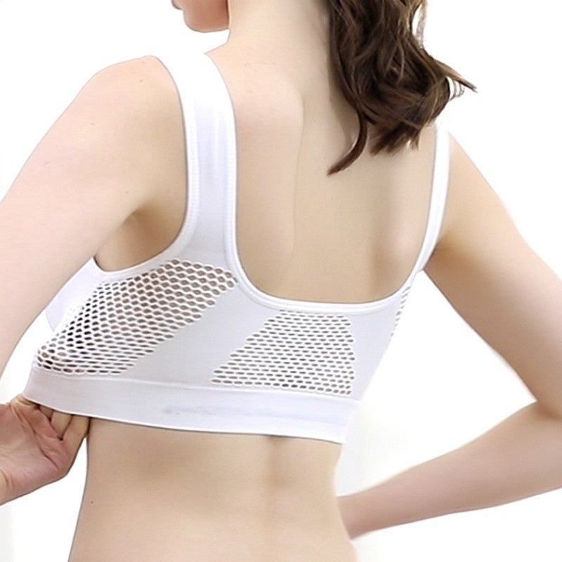 Women's Breathable Sports Vest Bra Sweat-absorbent Shockproof Pad Sports Top Track and Field Gym Running Fitness Sports Top