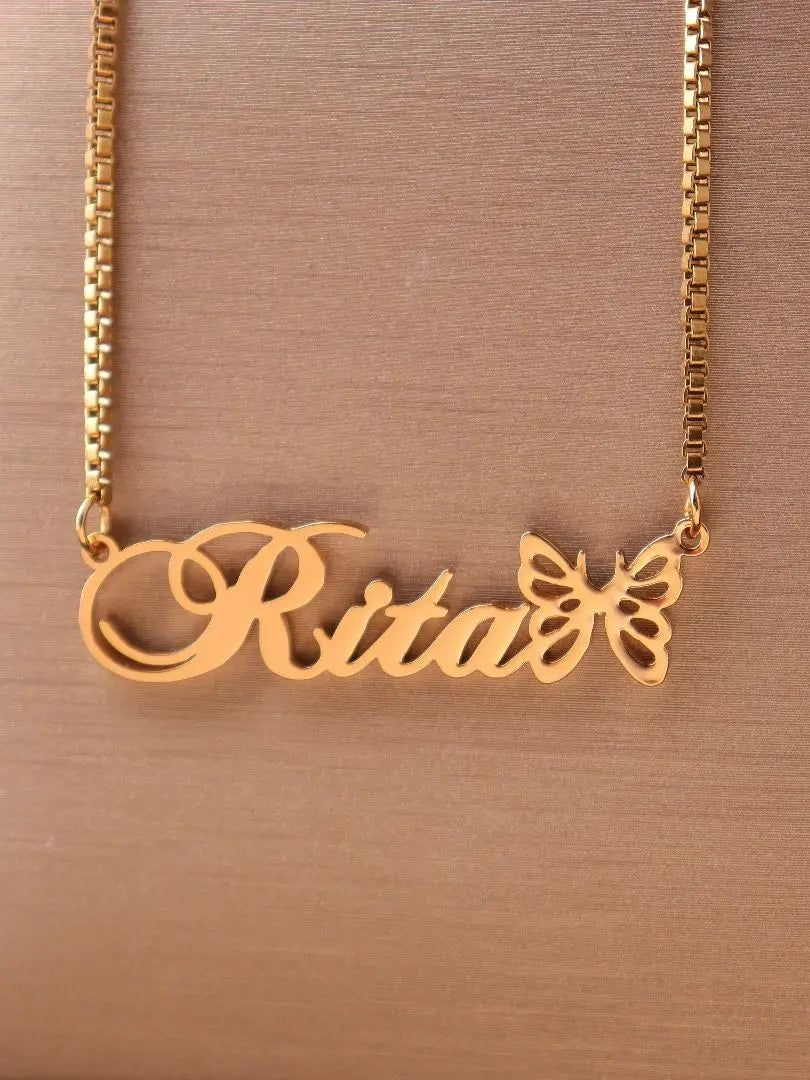 Personalised Gold Name Necklace with Box Chain  Custom Name Necklace Handmade Jewelry Personalised Birthday Gift for Her Mom