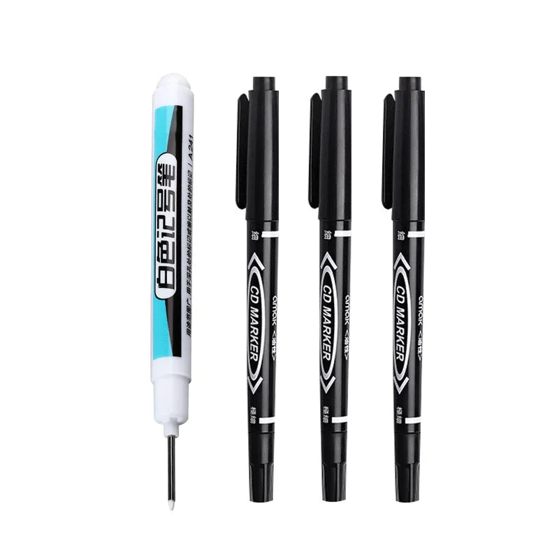 1/4Pcs White Permanent Paint Pen set for Wood Rock Plastic Leather Glass Stone Metal Canvas Ceramic Deep Hole Marker 0.7mm