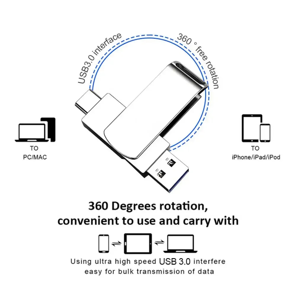 Xiaomi 16TB USB 3.0 Pen Drive 8TB 4TB High Speed Transfer Metal SSD Pendrive Cle Portable U Disk Flash Drive Memoria USB Stick