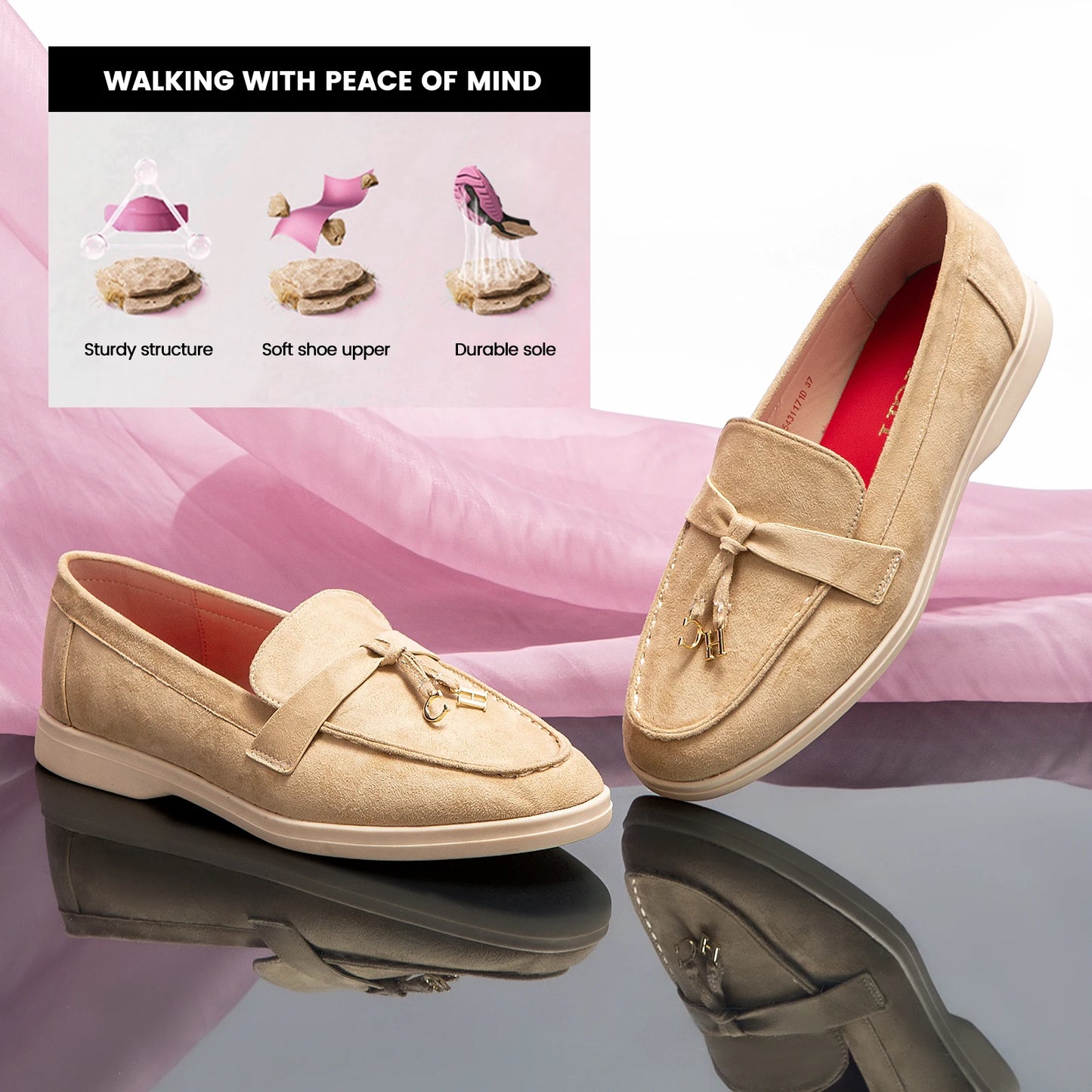 Women's Loafers Luxury Brand Design Breathable and Cool Slip On Shoes Autumn Casual Shoes Business Women