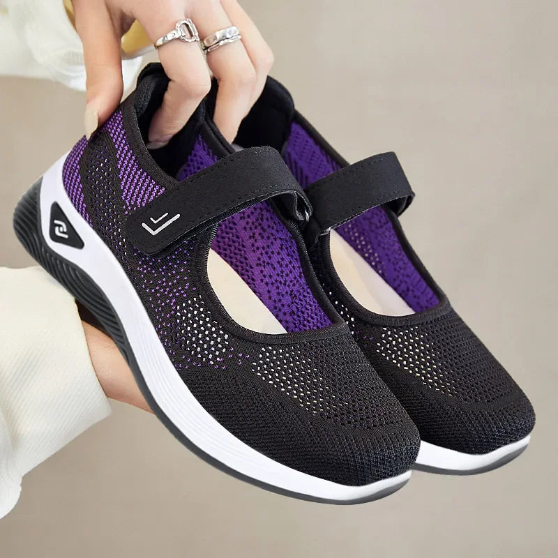 Running Sneakers Women Fashion Mesh Breathable Casual Wedge Platform Hiking Shoes Female Tenis Feminino Zapatillas Mujer2023