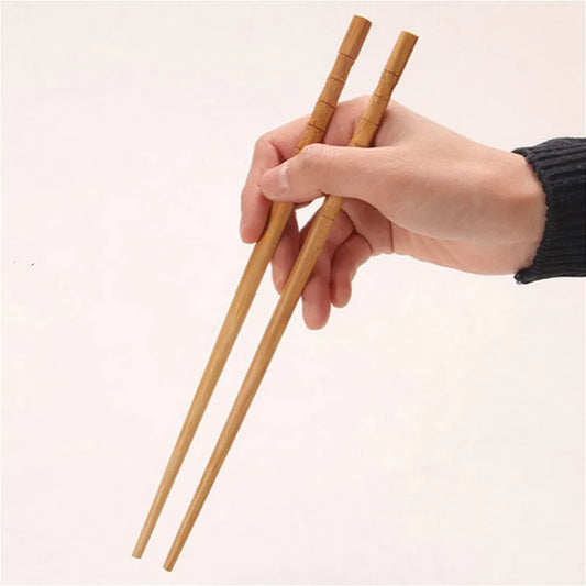 1/3/5 Pair Pure manual Natural Bamboo Wood Chopsticks Healthy Chinese Carbonization Chop Sticks Reusable Hashi Sushi