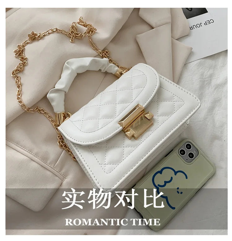 Women's Bag Popular Ins Women's Bag 2023 Classic Korean Fashion Hand Bag Small Square Chain Crossbody Bag